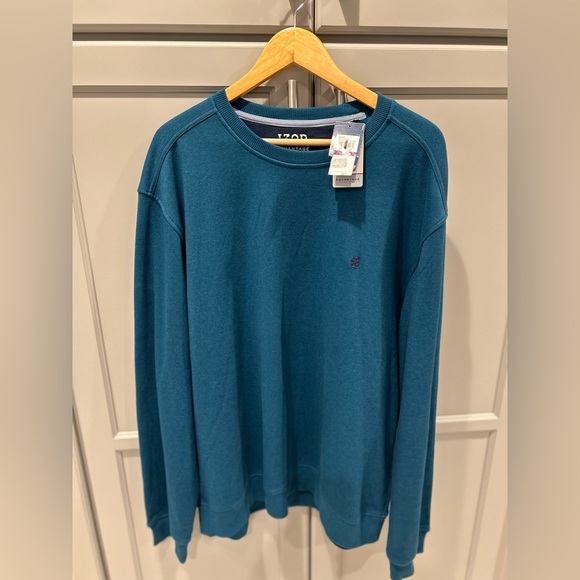 Izod performance advantage Teal blue Crew Neck sweatshirt XXL - NWT - Picture 5 of 5